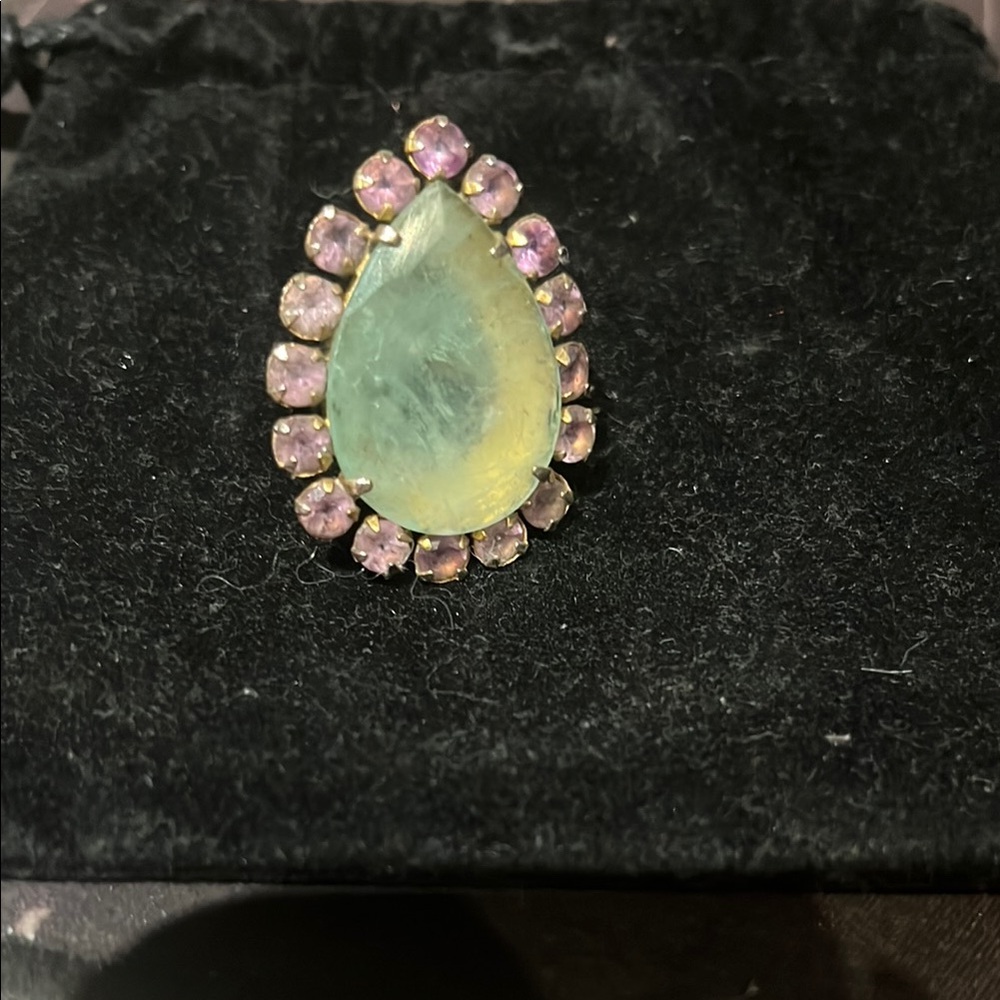 Bounkit Victorian-Inspired amethyst sunflower ring size 6